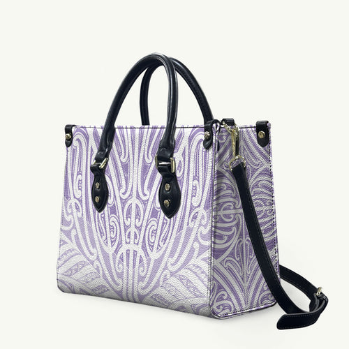 Purple New Zealand Puhoro Maori Tattoo Leather Bag
