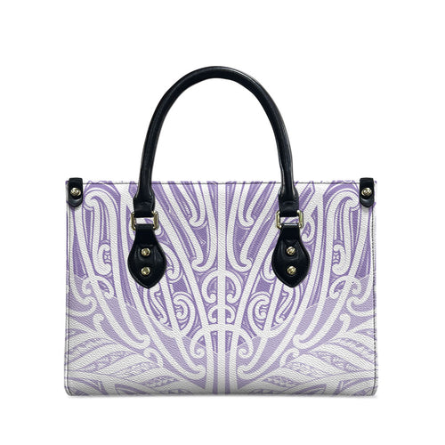 Purple New Zealand Puhoro Maori Tattoo Leather Bag