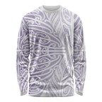 Purple New Zealand Puhoro Maori Tattoo Long Sleeve Shirt