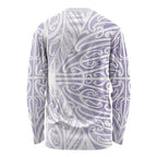 Purple New Zealand Puhoro Maori Tattoo Long Sleeve Shirt