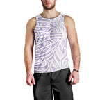 Purple New Zealand Puhoro Maori Tattoo Men Tank Top