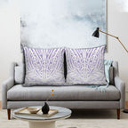 Purple New Zealand Puhoro Maori Tattoo Pillow Cover