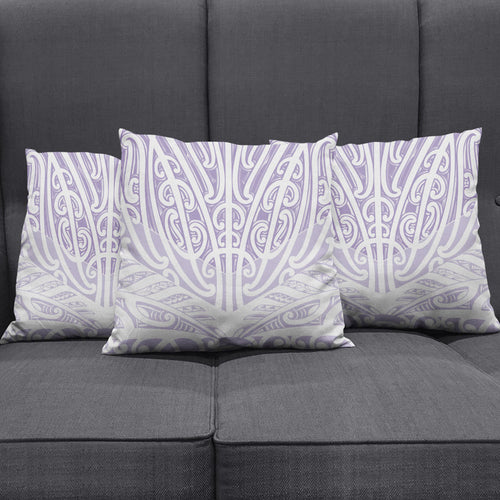 Purple New Zealand Puhoro Maori Tattoo Pillow Cover