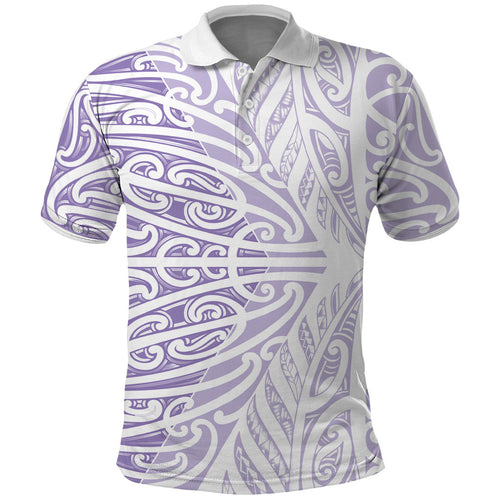 Purple New Zealand Puhoro Maori Tattoo Polo Shirt