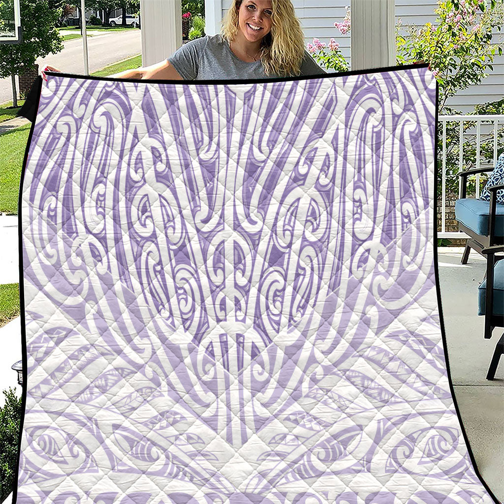 Purple New Zealand Puhoro Maori Tattoo Quilt