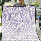 Purple New Zealand Puhoro Maori Tattoo Quilt
