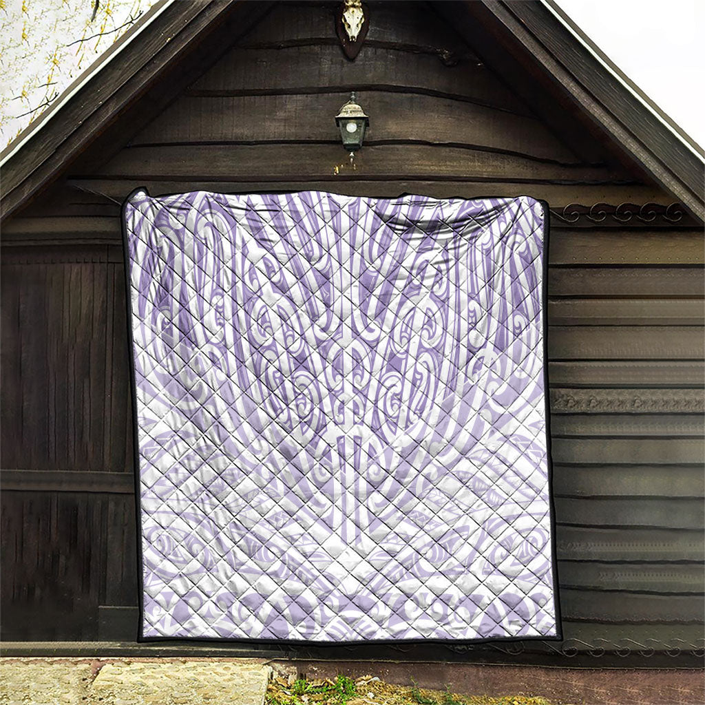 Purple New Zealand Puhoro Maori Tattoo Quilt