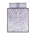 Purple New Zealand Puhoro Maori Tattoo Quilt Bed Set