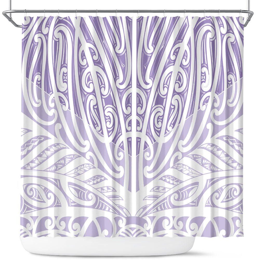Purple New Zealand Puhoro Maori Tattoo Shower Curtain