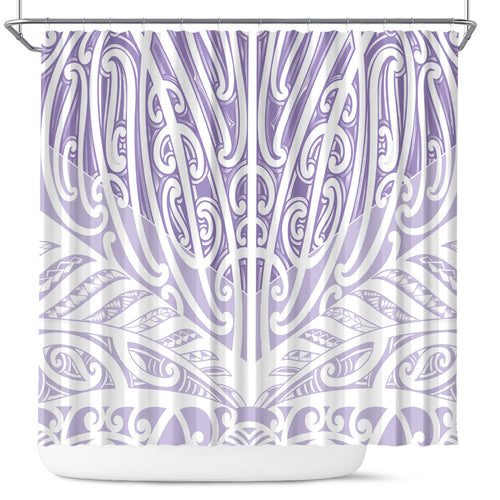Purple New Zealand Puhoro Maori Tattoo Shower Curtain