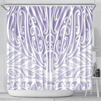 Purple New Zealand Puhoro Maori Tattoo Shower Curtain