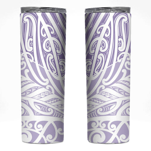 Purple New Zealand Puhoro Maori Tattoo Skinny Tumbler