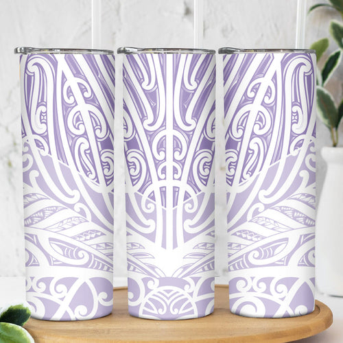 Purple New Zealand Puhoro Maori Tattoo Skinny Tumbler
