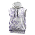 Purple New Zealand Puhoro Maori Tattoo Sleeveless Hoodie
