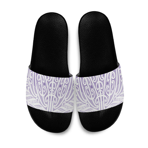 Purple New Zealand Puhoro Maori Tattoo Slide Sandals