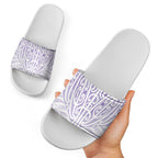 Purple New Zealand Puhoro Maori Tattoo Slide Sandals