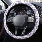 Purple New Zealand Puhoro Maori Tattoo Steering Wheel Cover