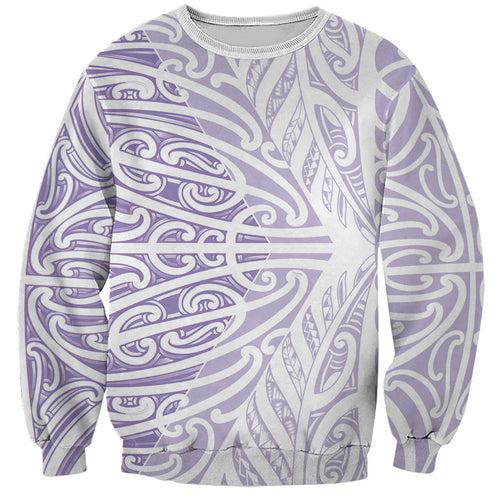 Purple New Zealand Puhoro Maori Tattoo Sweatshirt