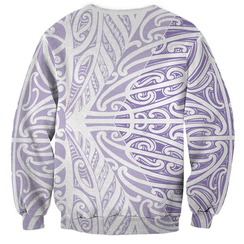 Purple New Zealand Puhoro Maori Tattoo Sweatshirt