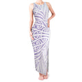 Purple New Zealand Puhoro Maori Tattoo Tank Maxi Dress