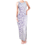 Purple New Zealand Puhoro Maori Tattoo Tank Maxi Dress