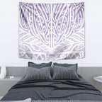 Purple New Zealand Puhoro Maori Tattoo Tapestry