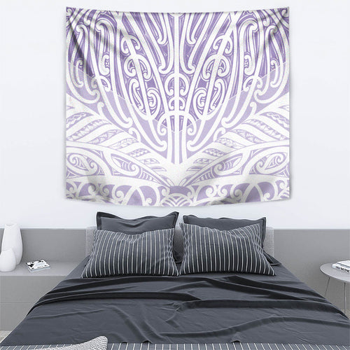 Purple New Zealand Puhoro Maori Tattoo Tapestry