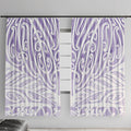 Purple New Zealand Puhoro Maori Tattoo Window Curtain