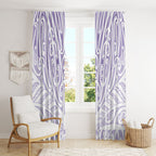 Purple New Zealand Puhoro Maori Tattoo Window Curtain