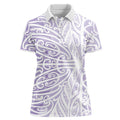 Purple New Zealand Puhoro Maori Tattoo Women Polo Shirt