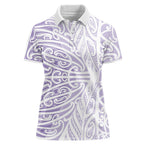 Purple New Zealand Puhoro Maori Tattoo Women Polo Shirt