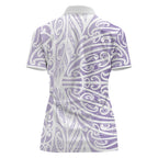 Purple New Zealand Puhoro Maori Tattoo Women Polo Shirt