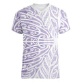 Purple New Zealand Puhoro Maori Tattoo Women V-Neck T-Shirt