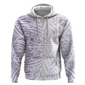 Purple New Zealand Puhoro Maori Tattoo Zip Hoodie