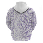 Purple New Zealand Puhoro Maori Tattoo Zip Hoodie