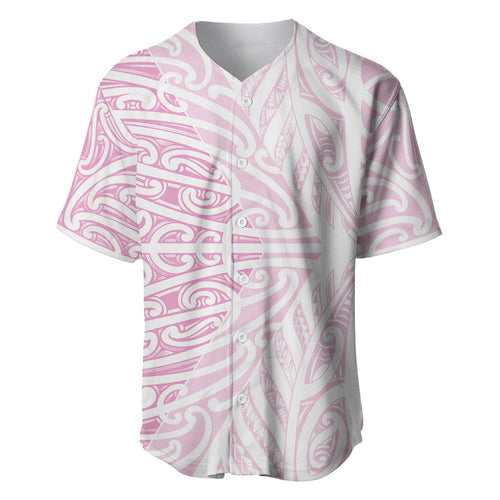Pink New Zealand Puhoro Maori Tattoo Baseball Jersey