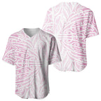 Pink New Zealand Puhoro Maori Tattoo Baseball Jersey