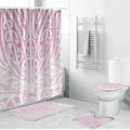 Pink New Zealand Puhoro Maori Tattoo Bathroom Set