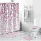 Pink New Zealand Puhoro Maori Tattoo Bathroom Set