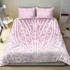 Pink New Zealand Puhoro Maori Tattoo Bedding Set