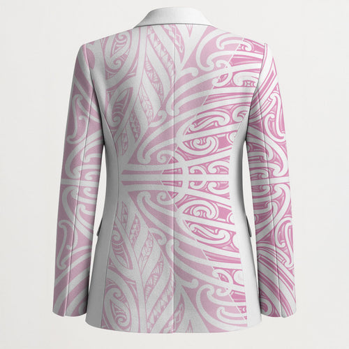 Pink New Zealand Puhoro Maori Tattoo Blazer