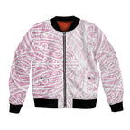 Pink New Zealand Puhoro Maori Tattoo Bomber Jacket