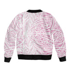Pink New Zealand Puhoro Maori Tattoo Bomber Jacket