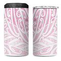 Pink New Zealand Puhoro Maori Tattoo 4 in 1 Can Cooler Tumbler