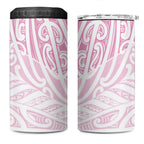 Pink New Zealand Puhoro Maori Tattoo 4 in 1 Can Cooler Tumbler