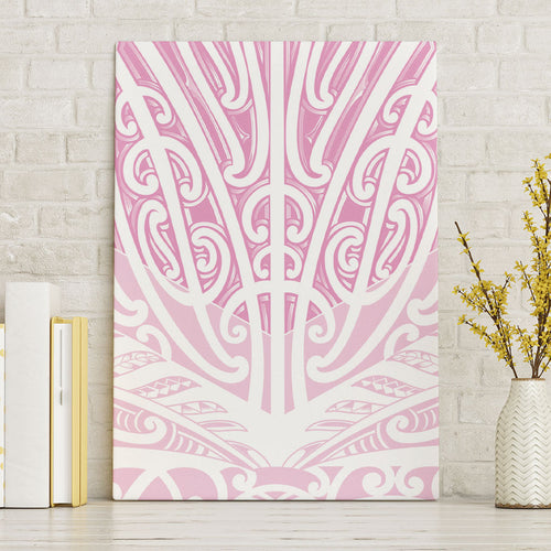 Pink New Zealand Puhoro Maori Tattoo Canvas Wall Art
