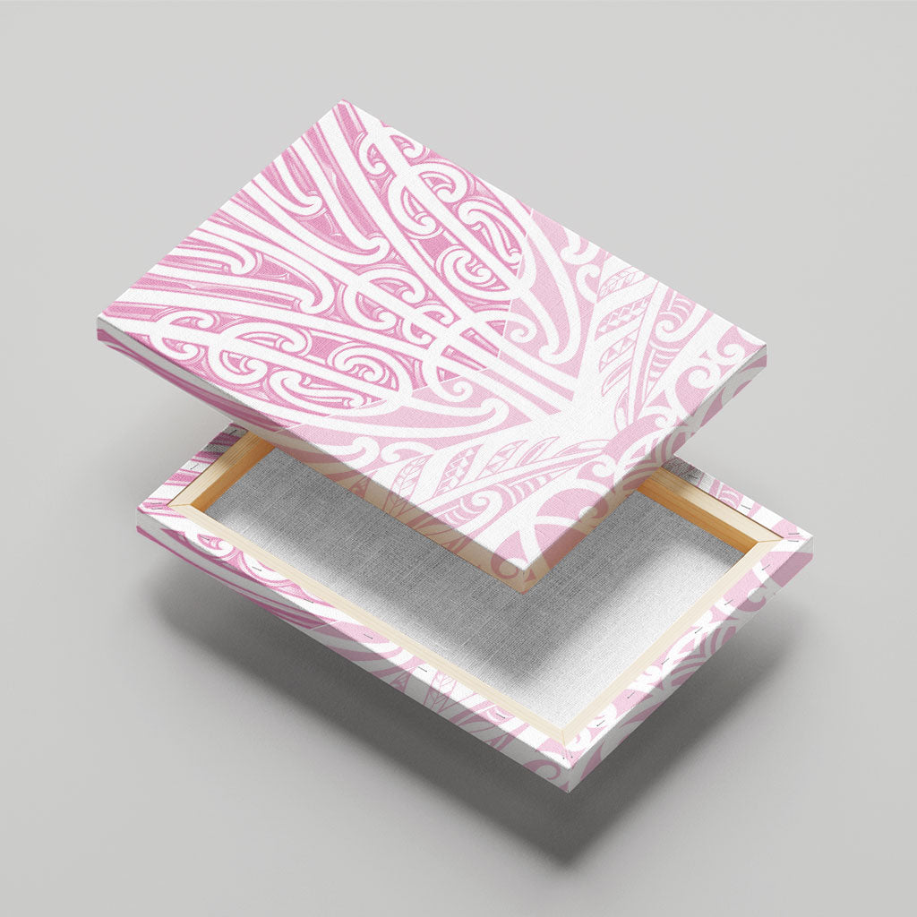 Pink New Zealand Puhoro Maori Tattoo Canvas Wall Art