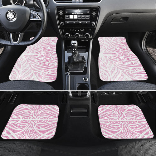 Pink New Zealand Puhoro Maori Tattoo Car Mats