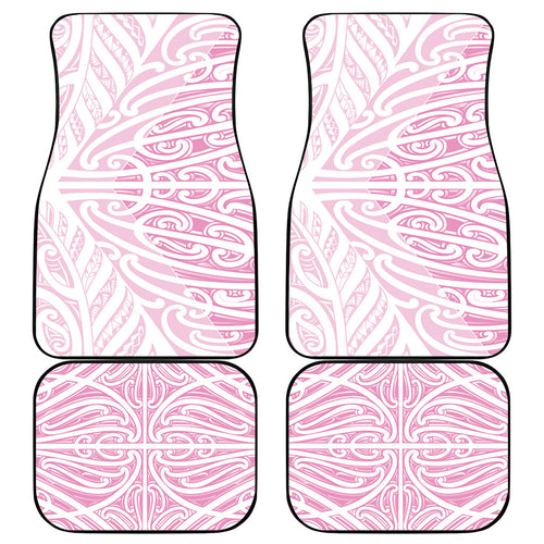 Pink New Zealand Puhoro Maori Tattoo Car Mats