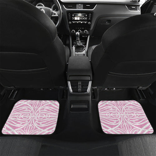 Pink New Zealand Puhoro Maori Tattoo Car Mats
